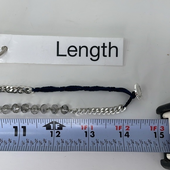 Chloe + Isabel Necklace Women's Silver Blue Beaded Chain - Picture 6 of 6